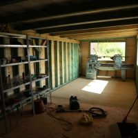 inside the garden shed