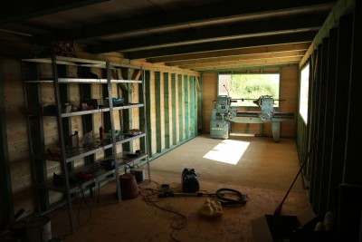 inside the garden shed